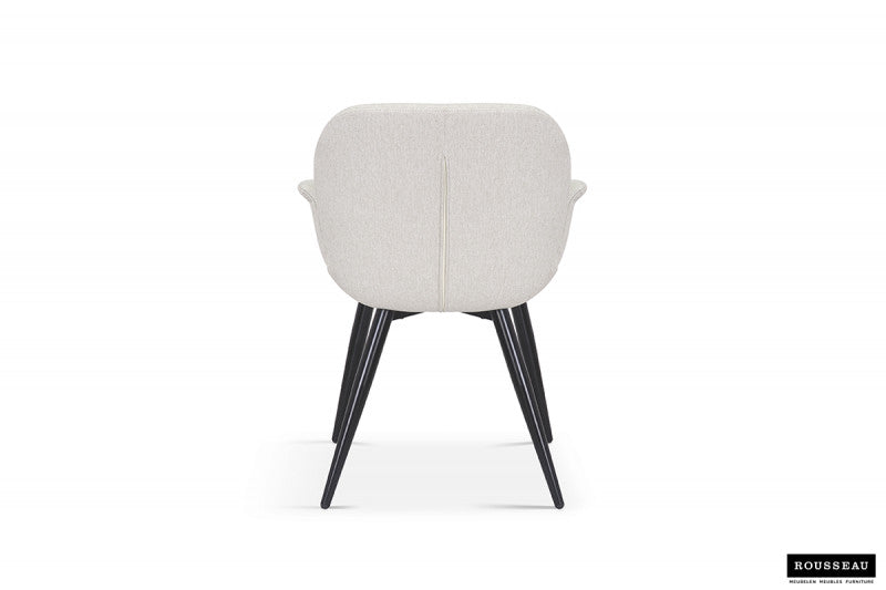 Chaise XIMA avec Accoudoirs et Piètement en Métal Noir Mat Interieurco