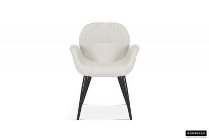 Chaise XIMA avec Accoudoirs et Piètement en Métal Noir Mat Interieurco
