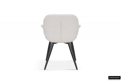 Chaise XIMA avec Accoudoirs et Piètement en Métal Noir Mat Interieurco