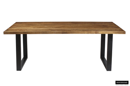 "Table à Manger Nicola Rousseau – Bois de Manguier avec Pieds Ajustables" Interieurco
