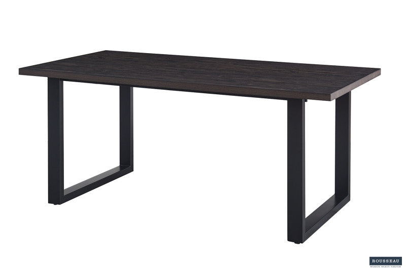 "Table à Manger Nicola Rousseau – Bois de Manguier avec Pieds Ajustables" Interieurco