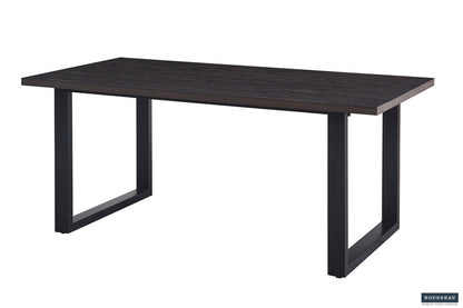 "Table à Manger Nicola Rousseau – Bois de Manguier avec Pieds Ajustables" Interieurco