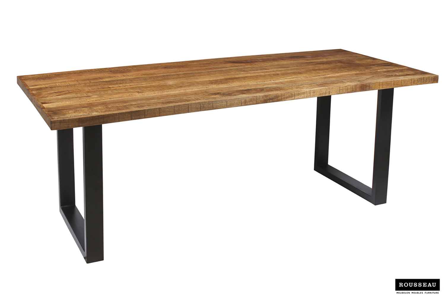 "Table à Manger Nicola Rousseau – Bois de Manguier avec Pieds Ajustables" Interieurco