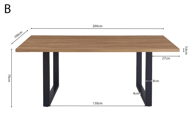 "Table à Manger Nicola Rousseau – Bois de Manguier avec Pieds Ajustables" Interieurco