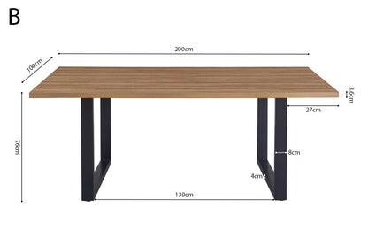 "Table à Manger Nicola Rousseau – Bois de Manguier avec Pieds Ajustables" Interieurco